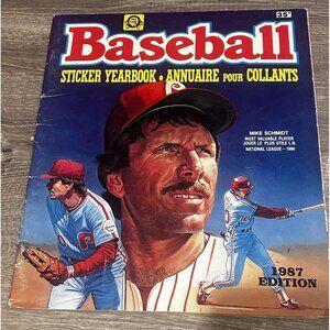 O Pee Chee 1987 Baseball Sticker Album Yearbook Mike Schmidt Phillies Cover